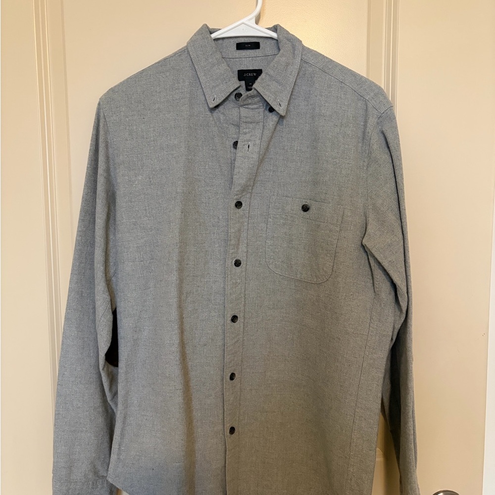 J. Crew Men's Casual Gray Button-Down Shirt
